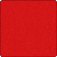 Solid Traditional Rug, Square, 12'x12', Red