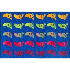 Counting Feet Rug, 3'x5', Multi