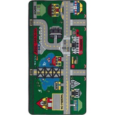 Places To Go Road Rug, Rectangle, 6'x9', Multi