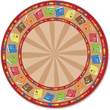 Circle Time Books Rug, Calm, 6' Round, Multi