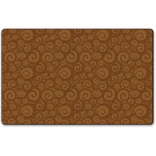 Solid Color Swirl Rug, 10'9x13'2', Chocolate