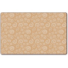 Solid Color Swirl Rug, 6'x8'4, Almond