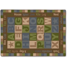 Alphabet Detective Rug, 10'9x13'2, Multi