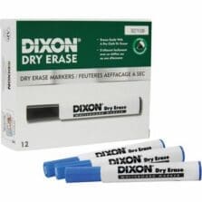 Dry-Erase Markers, Wedge Tip, 1 DZ, Blue