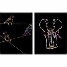 Art Paper, w/Etching Stick, 8-1/2"x11", 30/PK, AST