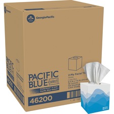 Facial Tissue, 2 Ply, Cube Box, 100 Sheets/BX, 36BX/CT, WE