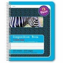 Composition Book, Spiral Bound, 9-3/4"x7-1/2", 100 Sheets, WE