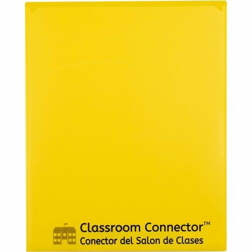 Classroom Connector Folders, 11 x 8.5, Yellow, 25/Box