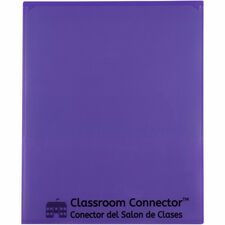 Folder, 2-Pocket, Poly, 50-Sht Cap, Letter, 25/BX, Purple