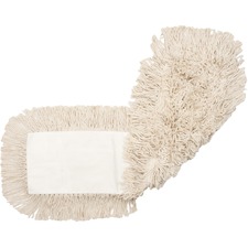 Dust Mop Refill, Cotton, Launderable, 18"x5", Natural