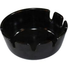 Ashtray, Round, Heat-resistant Plastic, 4-3/4"x1-3/4", BK