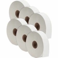 Bath Tissue Roll, Jumbo, 2-Ply, 3.5"x2000', 6/CT, White