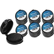 Finger Print Pad, AdhBack, 1-1/2"x1-1/2"x1/2", 12/CT, BK/BK Ink