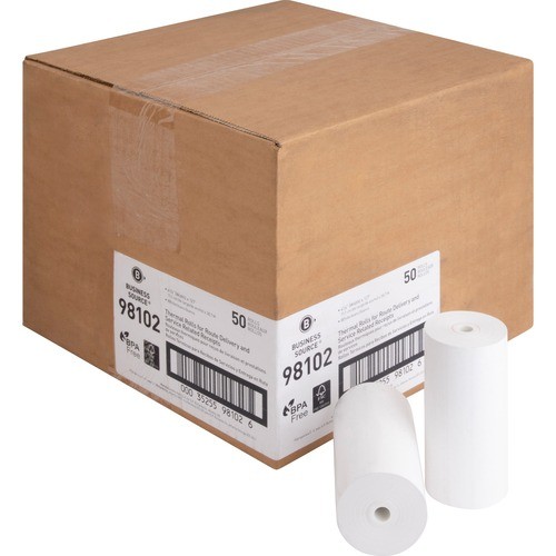 Thermal Paper Rolls, 4-3/8"x127', 50RL/CT, White