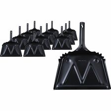 Dustpan, Heavy-Duty Metal, 12", 12/CT, Black