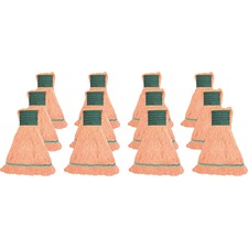 Mopheads, Synth Blend, Wide Band, Med, 16oz, 12/CT, Orange