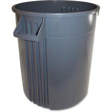 Trash Container, 32Gal, 6/CT, Gray