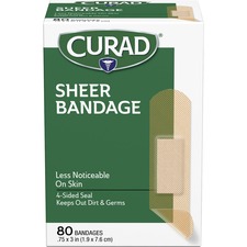 Sheer Adhesive Bandages, 3/4"x3", 80/BX