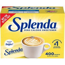 Splenda Sugar Substitute Packets, 1.0g, 400/BX, Yellow