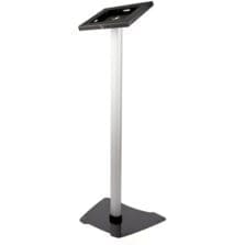 Up to 9.70" Screen Support - 3.30 lb Load Capacity - 41.70" Height x 16.10" Width - Floor - Plastic, Steel, Aluminum, Metal - Black, Silver - TAA Compliant