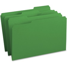 File Folders, 1/3-Cut Tabs, Legal-size, 100/BX, GN