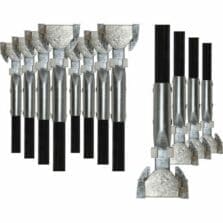 Dust Mop Handle Only, Steel/Vinyl, 1"x60", 12/CT, Black/CE