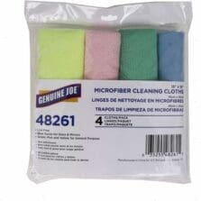Microfiber Cleaning Cloths, Lint-free, 16"x16", 4/PK, 36/CT, AST