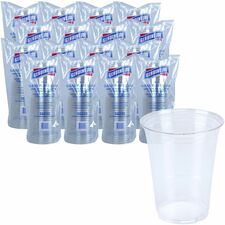 Cup, f/Cold Drinks, Plastic, 16oz, 25/PK, 20PK/CT, CL