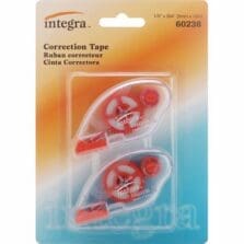 Correction Tape, 1/4"x472", 2/PK, White