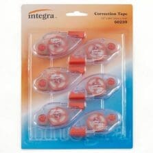 Correction Tape, 1/4"x472", 6/PK, White