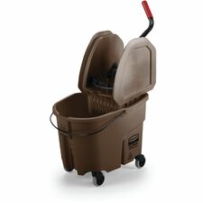 Mop Bucket Wringer, 35Qt, 15-1/2"x20"x23-1/2", Brown