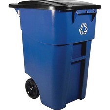 Brute Recycling Container, Mobile, 50 Gallon, BE