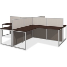 Desks, 4-Person, w/Panels, 120"x120"x45", MOCY