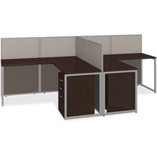 Desks, 2-Person, w/Returns/Peds/Panels, 119"x60"x44-78", MOCY