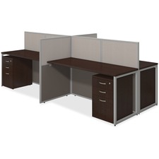 Desks, w/Pedestals/Panels, 4-Person, 119"x60"x44-7/8", MOCY