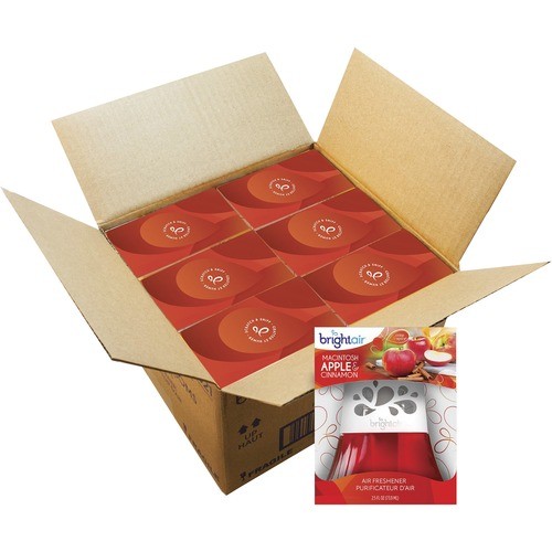 SCENTED OIL AIR FRESHENER, MACINTOSH APPLE AND CINNAMON, RED, 2.5 OZ, 6/CARTON