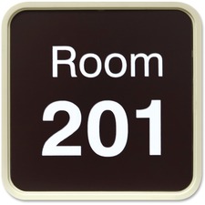 Designer Wall/Door Sign, 4"x4", Almond Frame