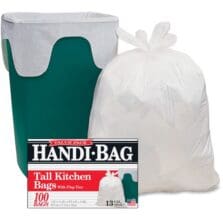 Trash Bags, 13 Gallon, .6 mil, 23-1/2"x29", 100/BX, 6BX/CT, WE