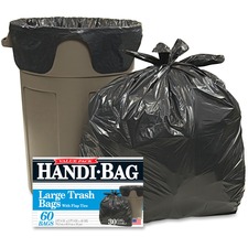 Trash Bags, 30 Gallon, .7 mil, 29"x36", 60/BX, 6BX/CT, BK