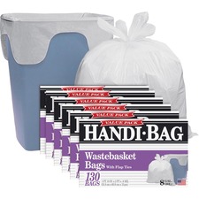 Trash Bags, 8 Gallon, .6 mil, 21-1/2"x24", 130/BX, 6BX/CT, WE