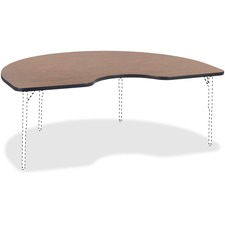 Tabletop, Kidney Shape, Laminate, 48" x 72", Medium Oak