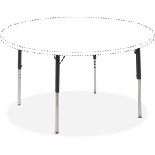 Base w/4 Legs, f/Activity Tabletops, 1-1/8"x30", 4/CT, BK/Chrome