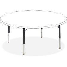Base w/4 Legs, f/Activity Tabletops, 1-1/8"x25", 4/CT, BK/Chrome