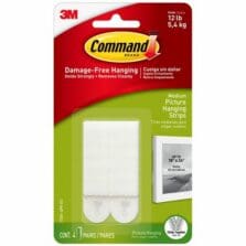 Hanging Strips, f/Med. Picture, Holds 3 lb, 2/ST, 4 ST/PK, 6/BX, WE