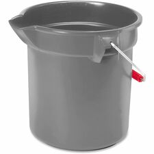 Brute Utility Bucket, Handle, 10Qt, 10-1/2"x10-1/4", 12/CT, GY