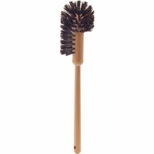 Toilet Bowl Brush, Bristles, 17" Long, 12/CT, Brown/Yellow