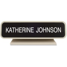 Designer Desk Sign, 2"x8", Almond Frame