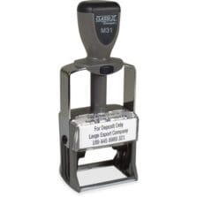 ClassiX Self-Inking Steel Message Stamp, 1-1/8"x1-5/8", Ast