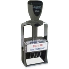 ClassiX Self-Inking Steel Date Stamp, 15/16"x1-9/16", Ast