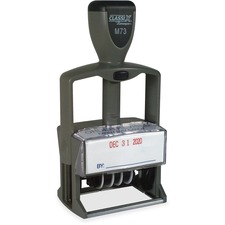 Self-Inking Plastic Date Stamp, 1-3/8"x2-1/4", Ast